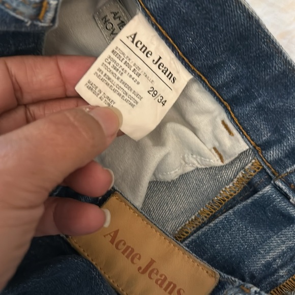 Acne Studios Needle Raw High Rise Slim Jeans (J3) - Picture 6 of 6